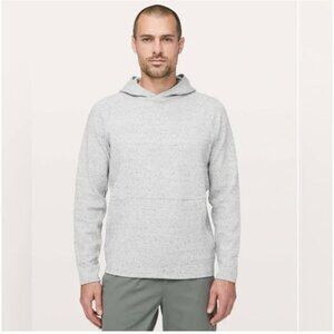 Lululemon At Ease Hoodie Heathered Light Ivory, White Size Medium